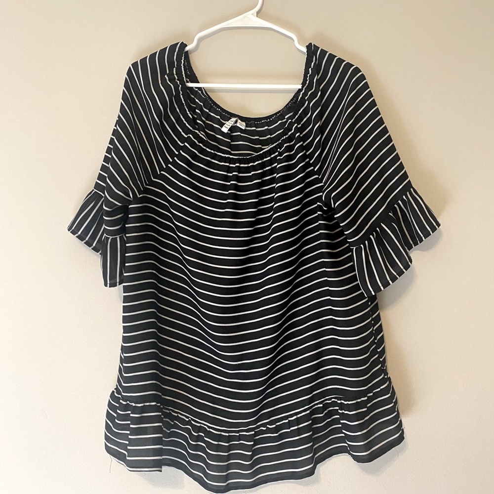 Loose Fit Striped Blouse